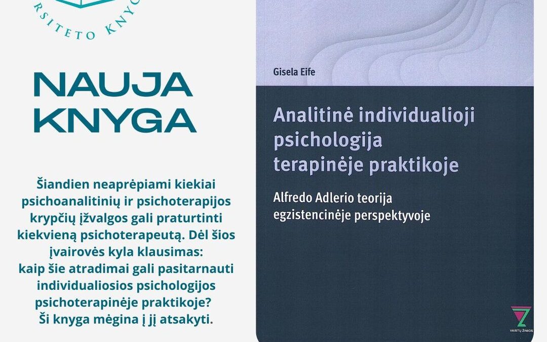 Nauja knyga lietuviškai apie A. Adlerio teoriją