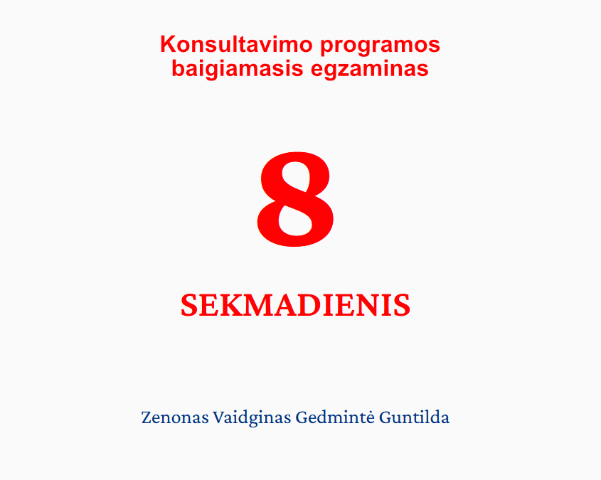 Konsultavimo programos baigiamojo egzamino data: 2024-12-08